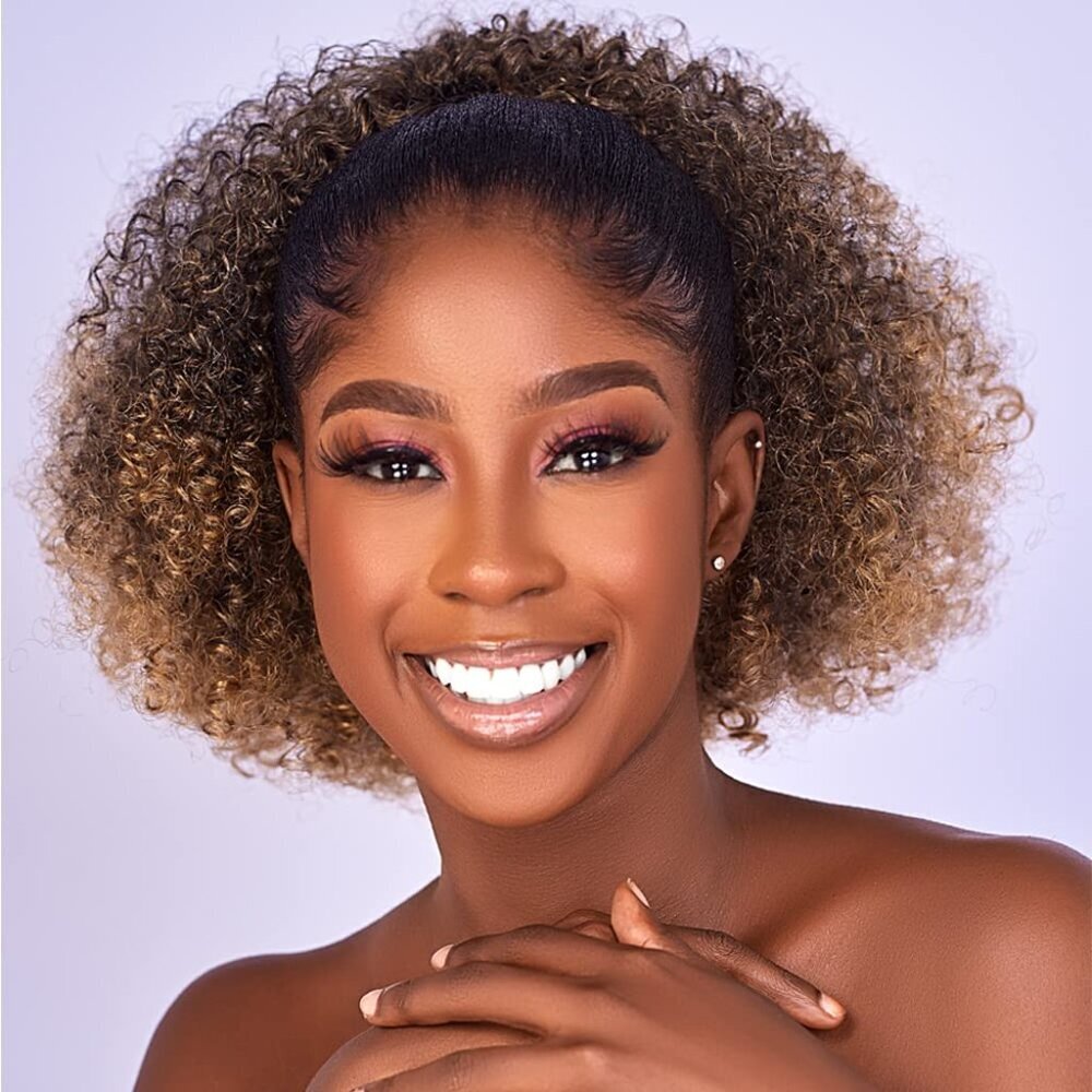 Kinky Curly Afro Ponytail Extension Synthetic Drawstring Updo Hairpiece